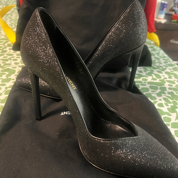 Saint Laurent Zoe Sparkle Heels - Picture 1 of 2